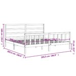 vidaXL Cadre de lit sans matelas noir 200x200 cm bois massif de pin