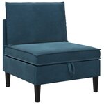 vidaXL Ensemble de meubles pour le salon 5 Pièces Bleu Velours