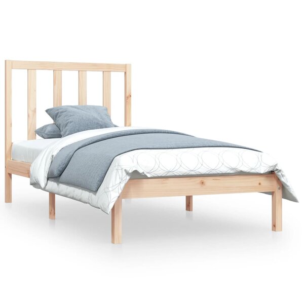 vidaXL Cadre de lit bois de pin massif 90x190 cm simple