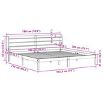 vidaXL Cadre de lit sans matelas 180x200 cm bois massif de pin