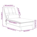 vidaXL Chaise longue de massage avec traversin jaune velours