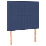 vidaXL Sommier à lattes de lit avec matelas et LED Bleu 90x200cm Tissu