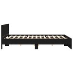 vidaXL Cadre de lit avec tête de lit en chêne noir  180 x 200 cm en bois d'ingénierie