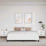 vidaXL Cadre de lit avec matelas Blanc pur 180 x 200 cm tissu