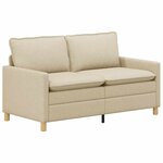 vidaXL Canapé Crème 156 x 81 x 87 5 cm Tissu