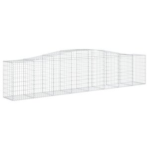 vidaXL Panier de gabions arqué 400x50x80/100 cm Fer galvanisé