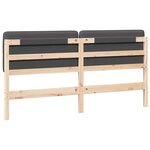 vidaXL Tête de lit capitonnée Brun et gris foncé 200 cm Pin massif