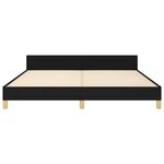 vidaXL Cadre de lit sans matelas noir tissu