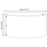 vidaXL Pot en métal gris Galvanisé Métal Petit Incrustations déco