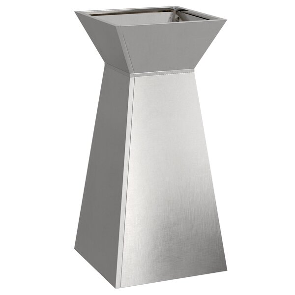 vidaXL Jardinière sur pilier avec bol de 35x35x73 cm en acier inoxydable.