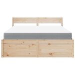 vidaXL Lit avec tiroirs et matelas 160x200 cm bois de pin massif