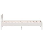 vidaXL Cadre de lit sans matelas blanc 75x190 cm bois de pin massif
