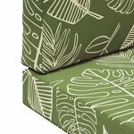 vidaXL Coussin de canapé d'extérieur 2 Pièces Modèle feuille Polyester