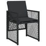 vidaXL Ensemble de salle à manger pour jardin 5 Pièces Noir polyrotin