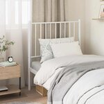 vidaXL Tête de lit de remplacement métal blanc 80 cm