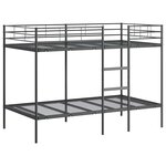 vidaXL Lit superposé sans matelas noir 107x203 cm acier
