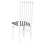 vidaXL Chaises à manger coussins 2 Pièces blanc bois massif caoutchouc