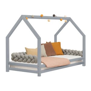Lit cabane enfant FUNNY 120 x 200 gris