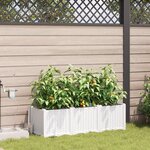 Jardinières vidaXL avec système d'irrigation d'eau 3 pièces Blanc