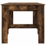 vidaXL Table à dîner 180 x 85 x 75 cm Bois d'ingénierie Chêne fumé