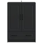 vidaXL Buffet avec tiroir Noir 66 x 34 5 x 92 cm Bois d'ingénierie