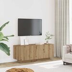 vidaXL Meuble TV chêne artisanal 100x35x40 cm bois d'ingénierie