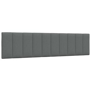 vidaXL Coussin de tête de lit Hanko gris foncé 200 cm tissu