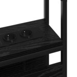 vidaXL Tête de lit de rangement Chêne noir 150 cm Bois d'ingénierie