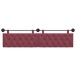 vidaXL Tête de lit suspendue Bordeaux Tissu