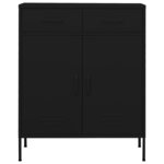 vidaXL Armoire de rangement Noir 80x35x101 5 cm Acier