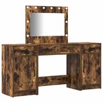 vidaXL Table de Toilette avec tiroir 3 Pièces Marron 40 x 41 x 75 cm