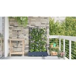 vidaXL Jardinière de jardin avec treillis 2 Pièces Grise 80x40x125.5 cm