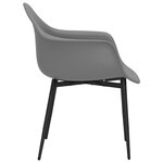 vidaXL Chaises à manger lot de 6 gris PP