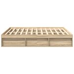 vidaXL Cadre de lit sans matelas chêne sonoma 180x200 cm