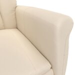 vidaXL Fauteuil inclinable de massage électrique Beige Microfibre