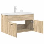 vidaXL Armoire lavabo de salle de bain et vasque et robinet intégrés