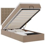 VidaXL Lit ottoman et matelas cappuccino 90x200 cm similicuir