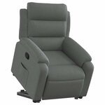 vidaXL Fauteuil inclinable Gris foncé Tissu