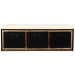 vidaXL Banc de rangement avec 3 tiroirs Bois de manguier 120x30x40 cm