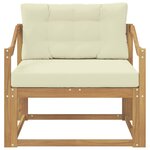 vidaXL Sofa de milieu extérieur Polyester Blanc