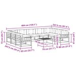 vidaXL Ensemble de canapés d'extérieur 10 Pièces Blanc et anthracite