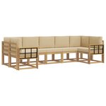 vidaXL Ensemble de canapés d'extérieur 7 pc Blanc et Beige