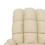 vidaXL Fauteuil inclinable électrique Crème Tissu