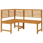Set de banc de jardin 3 pièces en bois massif d'acacia vidaXL