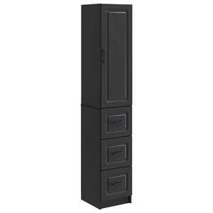 vidaXL Ensemble de Meubles 2 Pièces Noir 33 x 34 5 x 87 cm
