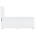 vidaXL Sommier à lattes de lit avec matelas Blanc 90x200 cm Similicuir