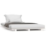 vidaXL Cadre de lit sans matelas blanc 90x200 cm bois de pin massif