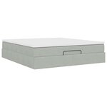 VidaXL Cadre de lit ottoman avec matelas gris clair 160x200 cm velours
