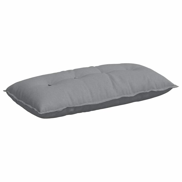 vidaXL Coussin de Dos Gris clair 100 x 19 x 50 cm tissu