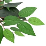 vidaXL Plante Ficus artificielle Vert 90 x 16 x 110 cm Tissu et bois